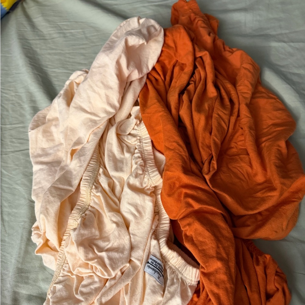 Orange and Cream Bedding Sheets